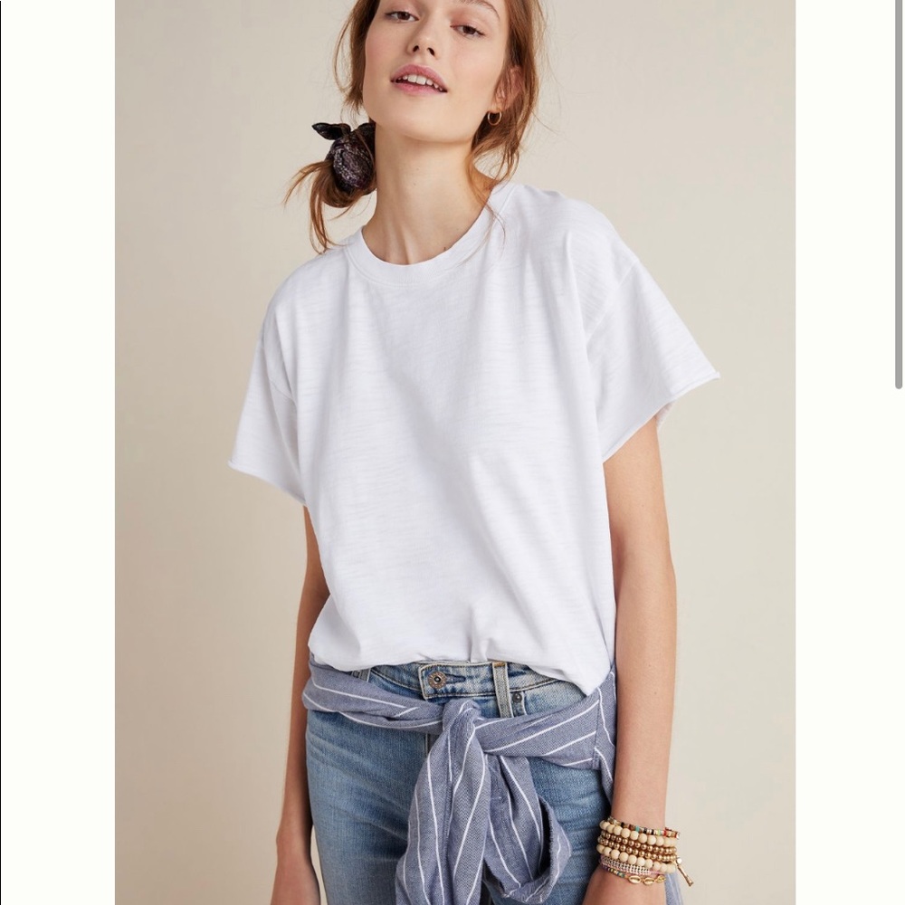 NWT Anthropologie Terrin Snap-Shoulder Tee